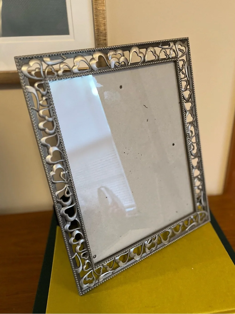 Silver Heart Shape Cutouts 8x10 Picture Frame